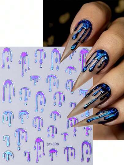 2/4 قطعة ملصق فن الأظافر بطبعة النار ، ملصقات أظافر DIY ، شعار ألسنة اللهب ثلاثي الأبعاد للهالوين اللاصق ذاتياً، لوحات زخرفة أظافر للهالوين، أدوات ملحقات العناية باليدين، ملصقات انزلاقية معدنية وردي مذهب هولوغرافية عصر الألفية الجديدة