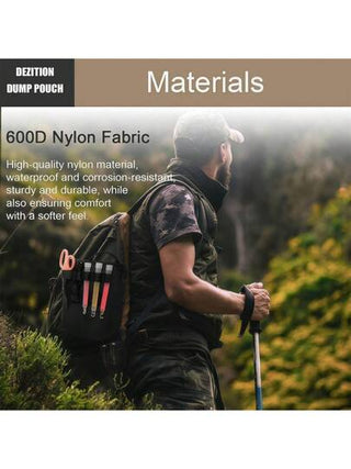 1 حقيبة تسلق ذات مستوى عال مع خيط سحاب - حقيبة كشف معدني - حقيبة خصر محمولة - حقيبة تكتيكية متعددة الوظائف - حقيبة تخزين كبيرة - حقيبة خصر بسحاب