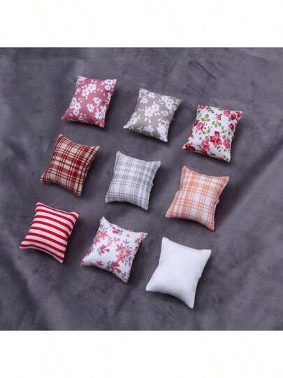 12 نموذج وسائد للبيت المنزلي المصغر، وسائد صغيرة مزخرفة للأريكة المصغرة، كراسي أرجوحة مصغرة، اكسسوارات تزيينية، إكسسوارات تصوير صغيرة، أجزاء ديكور البيت المصغر، اكسسوارات مصغرة، أثاث البيت المصغر، نماذج مصغرة للبيت