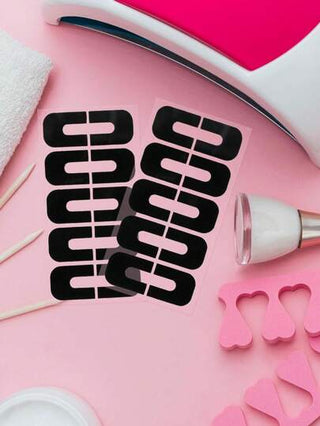 30 / 20 / 10 قطعة فيلم واقي من طلاء الأظافر على شكل حرف U، ملصقات طلاء أظافر مانعة للانسكاب لمرة واحدة، ملصقات أظافر، ملصقات U شكل مانعة لانسكاب طلاء الأظافر، أدوات رش جل الأظافر