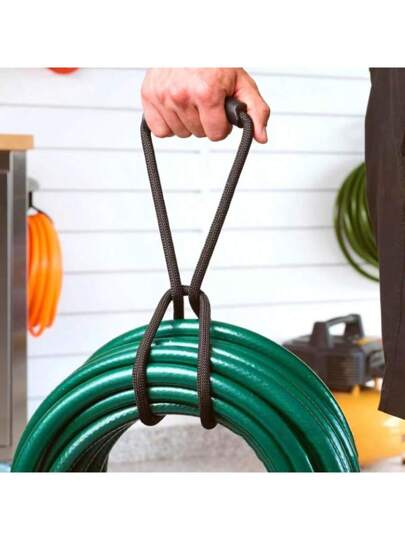 قطعة واحدة حزام تخزين قوي بطول 22 بوصة مع مقبض سهل الإمساك - منظّم الحبل والخرطوم ، حل مكون للمساحة للمنزل والجراج والقارب والمقطورة وغيرها - تخزين آمن ومتعدد الاستخدامات وسهل