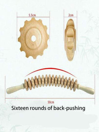 قطعة واحدة من بكرة التدليك مع 9 عجلات، جهاز تدليك حقوق الضغط نقاط الطبية المتعلقة بالصحة على الظهر أداة يوغا