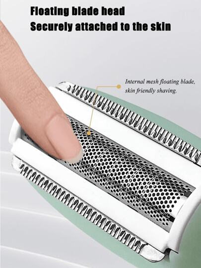 جهاز إزالة الشعر الكهربائي للنساء, جهاز محمول يعمل ببطاريتين AAA سلكي لإزالة الشعر من الوجه والساقين والذراعين والإبطين ومنطقة البكيني، البطاريات غير مشمولة