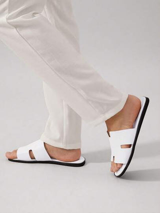 SHUZIA صنادل رجالية غير قابلة للانزلاق من بو متين ومريح