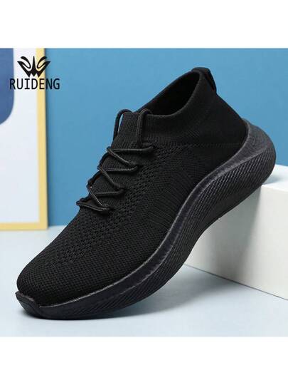 ruideng أحذية رياضية كاجوال جوفاء منسجمة للأزواج سميكة الوسيلة مرنة مُبطَّنة مصنوعة من البطانة الشبكية الهادئة