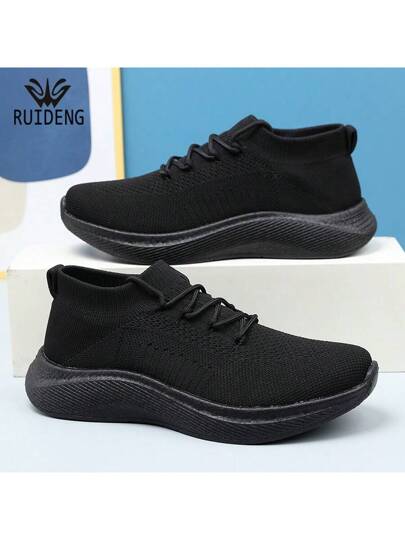 ruideng أحذية رياضية كاجوال جوفاء منسجمة للأزواج سميكة الوسيلة مرنة مُبطَّنة مصنوعة من البطانة الشبكية الهادئة
