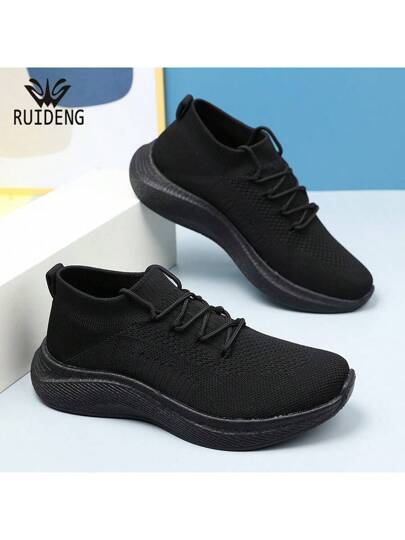 ruideng أحذية رياضية كاجوال جوفاء منسجمة للأزواج سميكة الوسيلة مرنة مُبطَّنة مصنوعة من البطانة الشبكية الهادئة