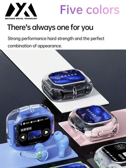 MEIYIXING سماعات رأس لاسلكية بتقنية بلوتوث من ميويكسينغ، سماعات رياضية أذن داخلية، صوت استريو ومايكروفون، سماعات TWS صوت حر، سماعات رياضية، بطارية طويلة الأمد سعة 500 مللي أمبير