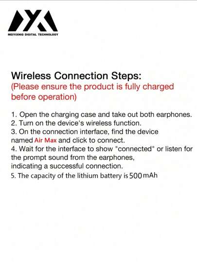 MEIYIXING سماعات رأس لاسلكية بتقنية بلوتوث من ميويكسينغ، سماعات رياضية أذن داخلية، صوت استريو ومايكروفون، سماعات TWS صوت حر، سماعات رياضية، بطارية طويلة الأمد سعة 500 مللي أمبير