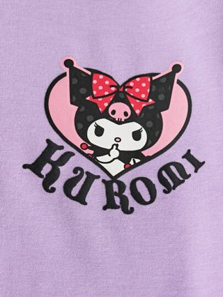 تيشيرتات بناتي HELLO KITTY AND FRIENDS | قميص تي شيرت قصير الأكمام بياقة دائرية للفتيات مع رسوم كرتونية