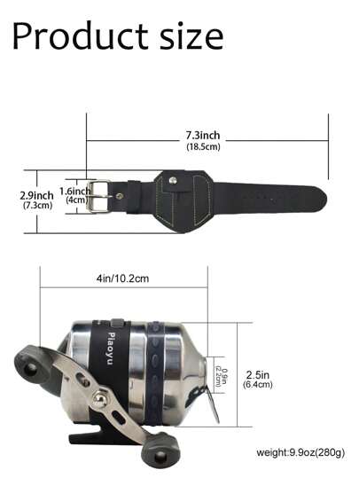 طقم بكرة صيد من الفولاذ المقاوم للصدأ - جهاز صيد بسلطنة المعصم، إكسسوار للخارج، مناسب كهدية عيد ميلاد أو مناسبة عطلة للأصدقاء والعائلة