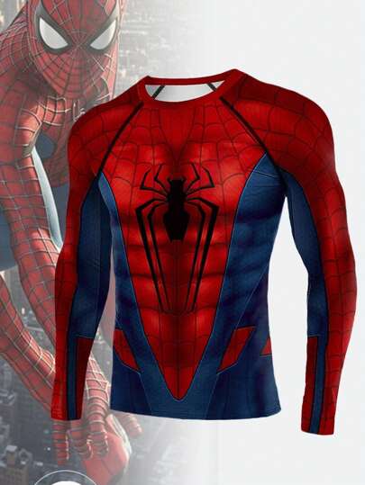 مايوه حريمي قطعة واحدة Disney تي شيرت بتصميم راغلان ضيق القصة ومطبوع عليه طبعات مارفل للبالغين لأغراض التخفي والأداء المسرحي