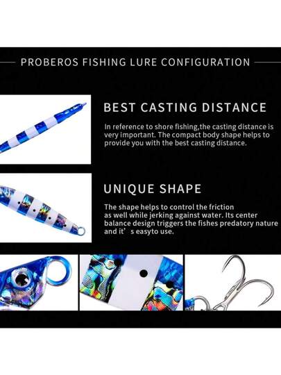 5 قطع منزلقة من نوع لورن معدنية جديدة للبرومبيرس، لوح حديد طويل المدى مضيء، طُعم معدني مصبوب شكل سمكة حيوي تحت الماء للصيد البحري