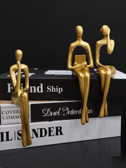 1 قطعة تمثال من الراتنج بتصميم مبتكر، سماعات رأس، تفكير، يحمل كتاب.منتجات حرفية زخرفية من الراتنج، الكائن الأمثل للأشخاص المبتكرين لتصميم ديكور المنزل، يستخدم لديكور مكتب المنزل، هدايا للزملاء والأصدقاء والعائلة، وهدايا عيد الميلاد. ديكور الغرفة،...