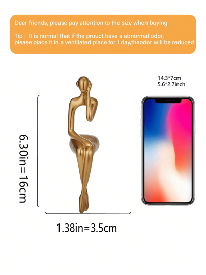 1 قطعة تمثال من الراتنج بتصميم مبتكر، سماعات رأس، تفكير، يحمل كتاب.منتجات حرفية زخرفية من الراتنج، الكائن الأمثل للأشخاص المبتكرين لتصميم ديكور المنزل، يستخدم لديكور مكتب المنزل، هدايا للزملاء والأصدقاء والعائلة، وهدايا عيد الميلاد. ديكور الغرفة،...