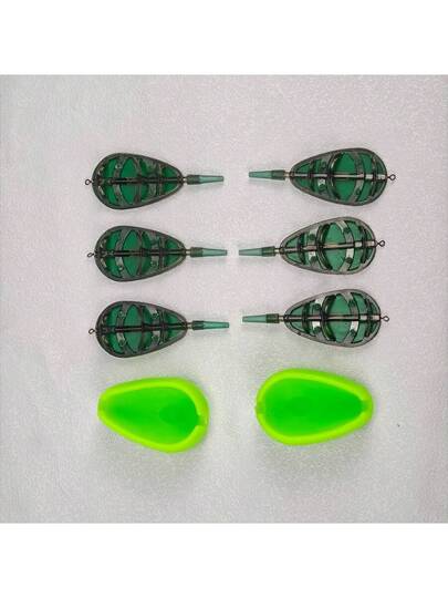 8 حبات / مجموعة جهاز طعم موزون على الطراز الأوروبي مجموعة قفص التطعيم طعام