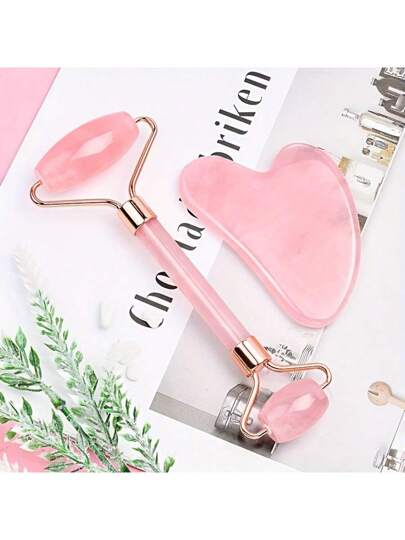 عصا تدليك الوجه ذات الرأسين 2 قطعة، عصا تدليك يدوية للوجه، أداة العناية بالبشرة، هدية يوم عيد الأم، هدية عيد الحب، صامت، أنثوي