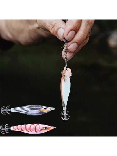 3 قطع/مجموعة طعم صيد الحبار والروبيان 10سم طعم روبيان اصطناعي للمياه المالحة، طعم القصافي للصيد