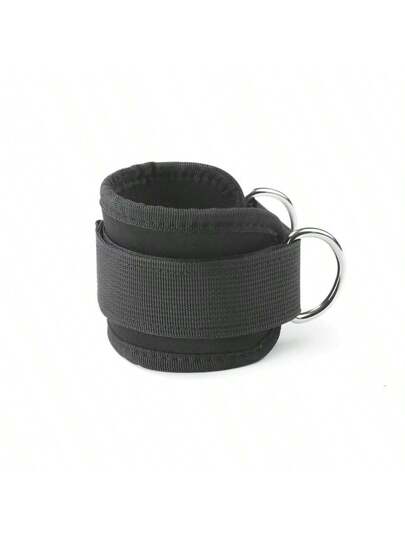 1 قطعة طوق الكاحل مع حلقة على شكل D للآلات الكبلية، قابل للتعديل ومريح للكاحل للياقة البدنية في النادي الرياضي، تدريب قوة عضلات الأرداف والساقين