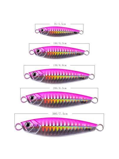 منتجات بروبيروس 6 قطعة طعم صيد السمك من نوع الجر ، سمكة رصاصية ،لوحة حديد مع خزان دم ، طعم اصطناعي معدني ،طعم بطيء الحركة ، معدات صيد ، لوازم صيد