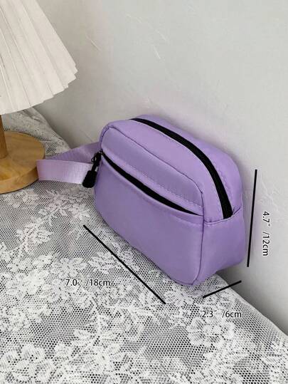 محفظة معصم بسحاب ذات لون أحادي من النايلون ، حقيبة قابضة كاجوال أنيقة بطراز شارع