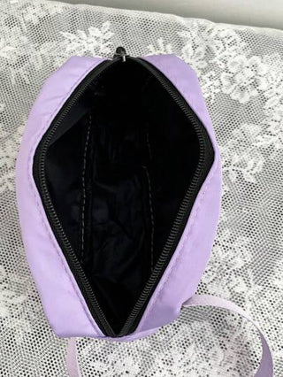 محفظة معصم بسحاب ذات لون أحادي من النايلون ، حقيبة قابضة كاجوال أنيقة بطراز شارع