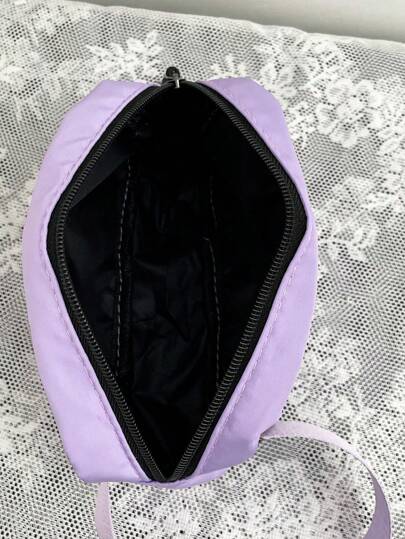 محفظة معصم بسحاب ذات لون أحادي من النايلون ، حقيبة قابضة كاجوال أنيقة بطراز شارع