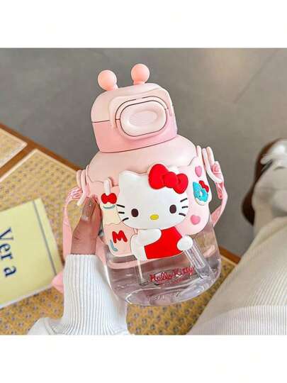 Sanrio زجاجة مياه كبيرة السعة 700 مل بطبعة هيلو كيتي، مثالية للسفر والأنشطة الخارجية - محمولة ومتينة، هدية مثالية للمناسبات والأعياد