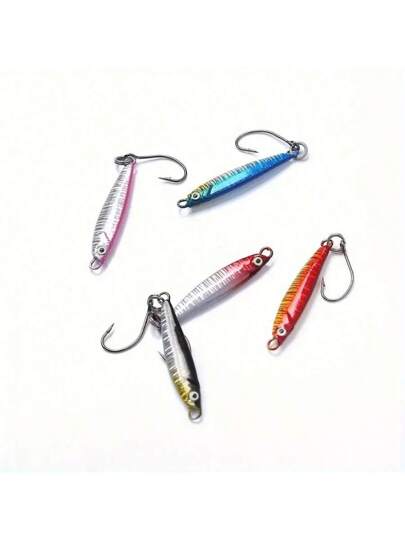 5 قطعة/مجموعة ملعقة صيد معدنية بوزن 3 جرام وبقطر 3.2 سم، خدع صيد الأسماك مناسبة لصيد السمك القاعدي في المياه المالحة