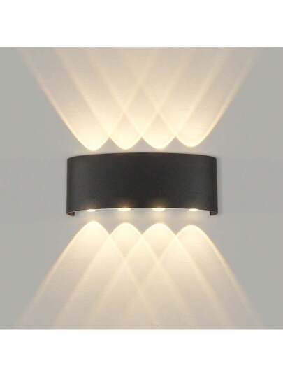 مصباح حائطي ديكوري LED للاستخدام الداخلي، مصباح حائطي مقاوم للرطوبة لإضاءة غرفة النوم، ضوء أصفر لطيف 3000 كيلفن آمن للعين، تركيبة إضاءة LED، جهد تطبيقي 85 - 265 فولت، ديكور إضاءة المنزل، مناسب للشرفة/السلم/داخل المنزل/الحديقة/غرفة...