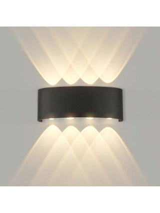 مصباح حائطي ديكوري LED للاستخدام الداخلي، مصباح حائطي مقاوم للرطوبة لإضاءة غرفة النوم، ضوء أصفر لطيف 3000 كيلفن آمن للعين، تركيبة إضاءة LED، جهد تطبيقي 85 - 265 فولت، ديكور إضاءة المنزل، مناسب للشرفة/السلم/داخل المنزل/الحديقة/غرفة...
