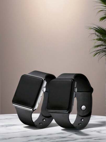 2 قطعة من الساعات الإلكترونية المربعة ذات الشاشة الرقمية LED الأنيقة والبسيطة للطلاب الشباب، مناسبة للاستخدام اليومي، ضرورية للمدرسة والحفلات والسفر، هدايا مثالية للأصدقاء وأعياد الميلاد والمناسبات والتخرج. خيار مثالي للهدايا