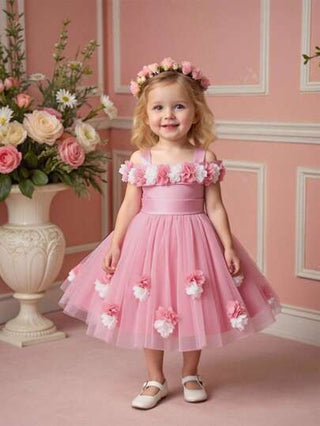 فساتين بيبي فستان الأميرة الفوشيز للأطفال البنات الرضع, مصنوع من الشبك والتول, مناسب لحفلات عيد الميلاد الأول, للخروجات, بدون شريطة الرأس