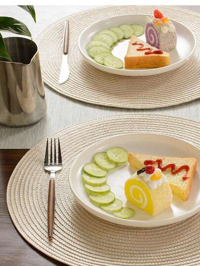 6 قطع من حصائر المائدة المنسوجة بالبولي بروبلين بقطر 15 بوصة، حصائر مائدة مصنوعة يدويًا ، حصائر زخرفية عازلة للحرارة ، حصائر مائدة مستديرة مقاومة للزيت والانزلاق ومقاومة للحرارة على الطراز الأوروبي ، حوامل أطباق/أوعية/أكواب للمطبخ والمنزل ، متوفرة...