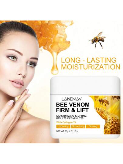 LANEMAY كريم النحل للوجه والجسم - يغذي ويرفع البشرة بعمق، يقفل في الرطوبة للبشرة الجافة والخشنة، يهدئ جفاف البشرة - غير دهني وامتصاص سريع مناسب لجميع أنواع البشرة للاستخدام اليومي