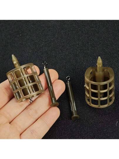 قفصان علف محمول خفيف الوزن حوض إطعام الأسماك 2 قطعة