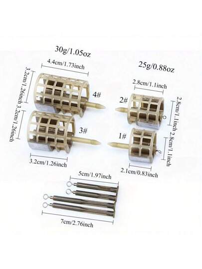 قفصان علف محمول خفيف الوزن حوض إطعام الأسماك 2 قطعة