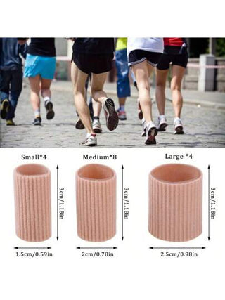 5 قطع واقي لأصابع القدم من الجل الناعم بلون بني، مصنوع من مواد مطاطية مرنة مناسب لأصابع اليدين والأقدام للرجال والنساء