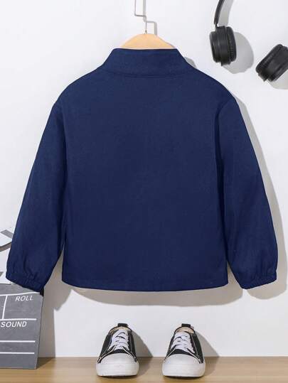 قطعة واحدة جاكيت طويلة الأكمام أسود كاجوال مفتوحة الأمام للأطفال، تصميم جميل وعملي يناسب المدرسة والاستخدام اليومي والذهاب للعمل والحضانة وأعياد الميلاد والحفلات والمناسبات الشتوية