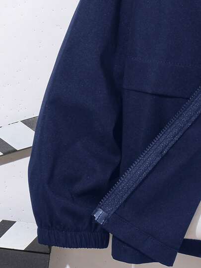 قطعة واحدة جاكيت طويلة الأكمام أسود كاجوال مفتوحة الأمام للأطفال، تصميم جميل وعملي يناسب المدرسة والاستخدام اليومي والذهاب للعمل والحضانة وأعياد الميلاد والحفلات والمناسبات الشتوية