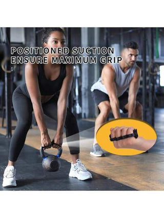 Ueasy قطعتان من قبضات مضادة للانزلاق لرفع الأثقال وتدريبات الجيم ، قبضات اليد للجيم لاستبدال القفازات الضخمة ، تقلل من الندبات والاحتكاكات والتعب (اكسسوارات جيم ضرورية)