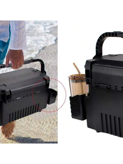 4 قطع ملحقات حاملة أكواب للثقب الجانبي لصندوق الصيد، حاملة قوارير وأكواب المشروبات لصندوق الصيد، ملحقات معدات الصيد