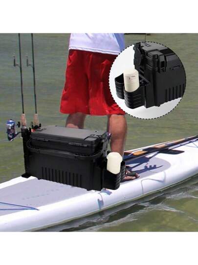 4 قطع ملحقات حاملة أكواب للثقب الجانبي لصندوق الصيد، حاملة قوارير وأكواب المشروبات لصندوق الصيد، ملحقات معدات الصيد