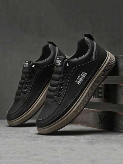 أحذية رياضية كاجوال متعددة الاستخدامات للرجال، أحذية تزلج للطلاب، أحذية رياضية للخارج مع طباعة أحرف عشوائية، مناسبة لجميع الفصول