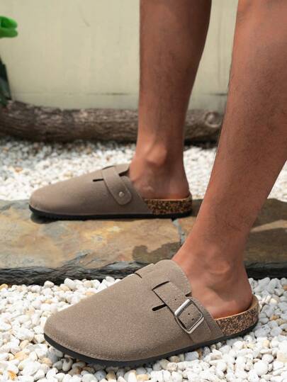 أحذية كاجوال للرجال من نوع مُّول انزلاق رجعي, أحذية لُوفِر مع إبزيم قابل للضبط, للربيع