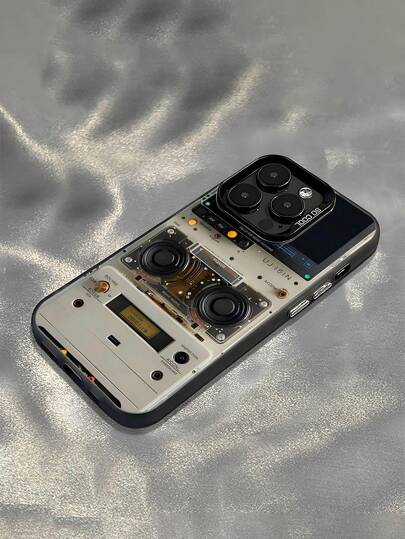 قضية هاتف بتصميم الراديو قطعة واحدة، نمط بسيط، طراز قديم، غطاء حماية الكاميرا مضاد للسقوط بملمس مطفي، متوافق مع 11، 12، 13، 14، 15، 16 برو ماكس، X، XS، XR، 16E، 15 بلس، Galaxy A03، A05، A05S، A12، A14، A15، A32 4G/5G، A35، A52/A52s 5G، OPPO A16، A17، A36،