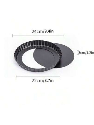 قطعة/قطعتان قالب خبز الكيك غير لاصق/صينية فطيرة بقاع قابل للإزالة، قالب كيك بيتزا الفطيرة الحلوى بقطر 9 بوصة، صينية فطيرة دائرية سهلة الإخراج على شكل نبات الكرون، صينية ميل فوي معاد استخدامها من الصلب الكربوني، أدوات مطبخ من الصلب الكربوني متينة...