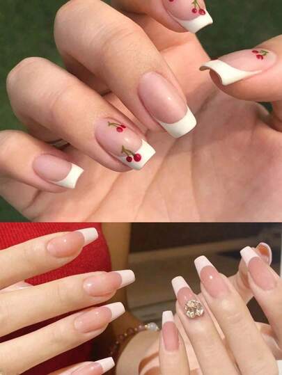 18 ورقة (864 قطعة) ملصقات فرنسية للمناكير، ملصقات أظافر لاصقة ذاتياً لزخرفة الأظافر - تصميم على شكل هلال مناسب لطلاء الأظافر والترصيع للقيام بمناكير فرنسي خالي من الانسكاب