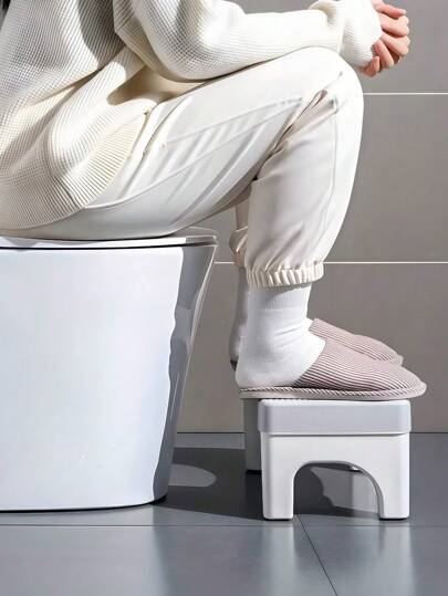1 قطعة مقعد إرجونوميك للتبرز على الهواء الطلق ، طاولة قدم للحمام مانعة للانزلاق ، تصميم مدمج لتوفير المساحة ، مصنوعة من مادة البوليبروبيلين سهلة التنظيف ، منتج العناية الصحية المنزلية باللون الأبيض ، ملحقات الحمام لمساعدة النساء على التبرز ، منظم...