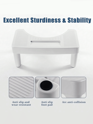 1 قطعة مقعد إرجونوميك للتبرز على الهواء الطلق ، طاولة قدم للحمام مانعة للانزلاق ، تصميم مدمج لتوفير المساحة ، مصنوعة من مادة البوليبروبيلين سهلة التنظيف ، منتج العناية الصحية المنزلية باللون الأبيض ، ملحقات الحمام لمساعدة النساء على التبرز ، منظم...